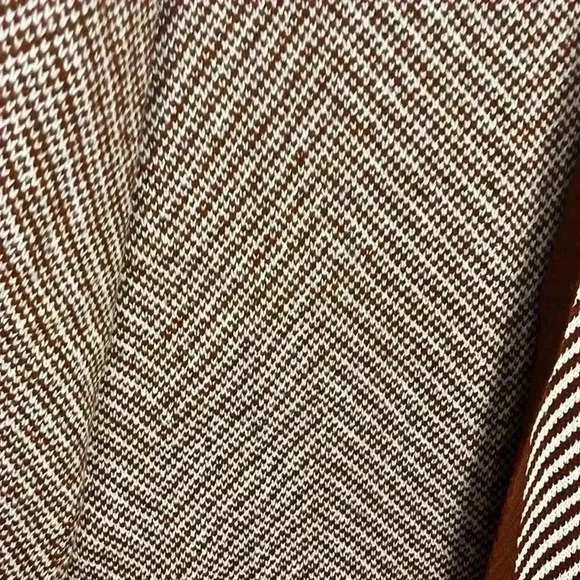 Fortune & Ivy Womens Cardigan Rust & Cream XL Open Front Long Line Chevron Comfy - Picture 6 of 13